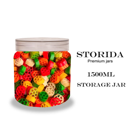 (ITN) Storida Smart Kitchen Storage Unbreakable Plastic Pet Jars 1500ml SKU210013