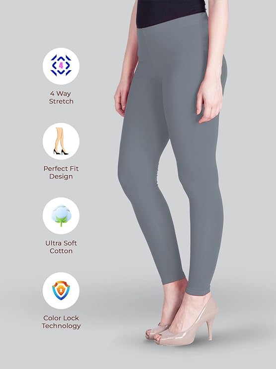 Lyra Women's  Ankle Length Leggings 153 (CLOUD GREY)