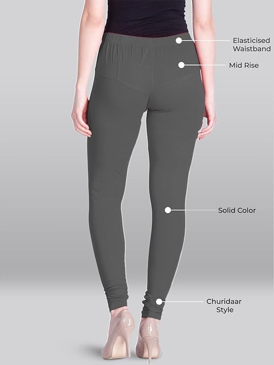 Lyra Women's  Churidar Leggings L-121 (SMOKE GREY)