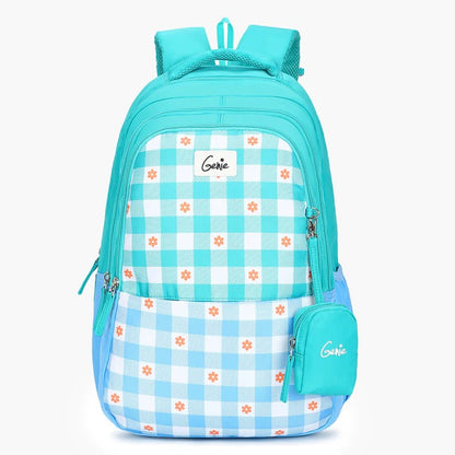 GENIE GRACE Backpack, Compartment;: 3 ,Polyester Fabric,Kids School Backpack, 5TH TO 10TH CLASSES School Bags