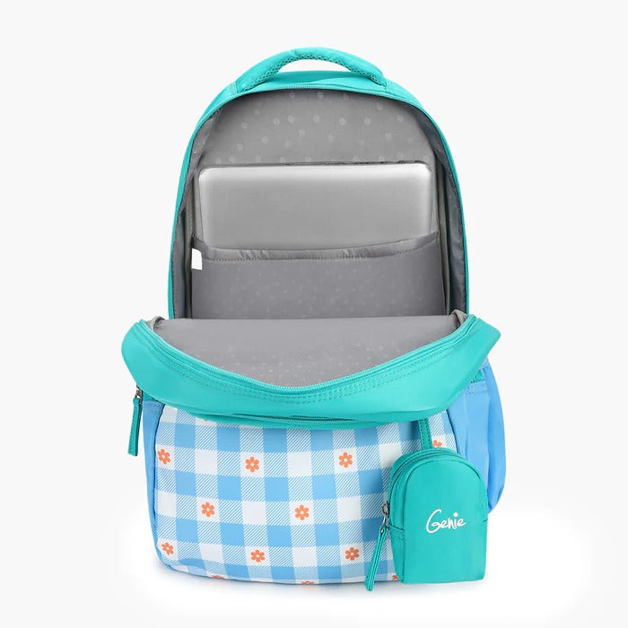 GENIE GRACE Backpack, Compartment;: 3 ,Polyester Fabric,Kids School Backpack, 5TH TO 10TH CLASSES School Bags