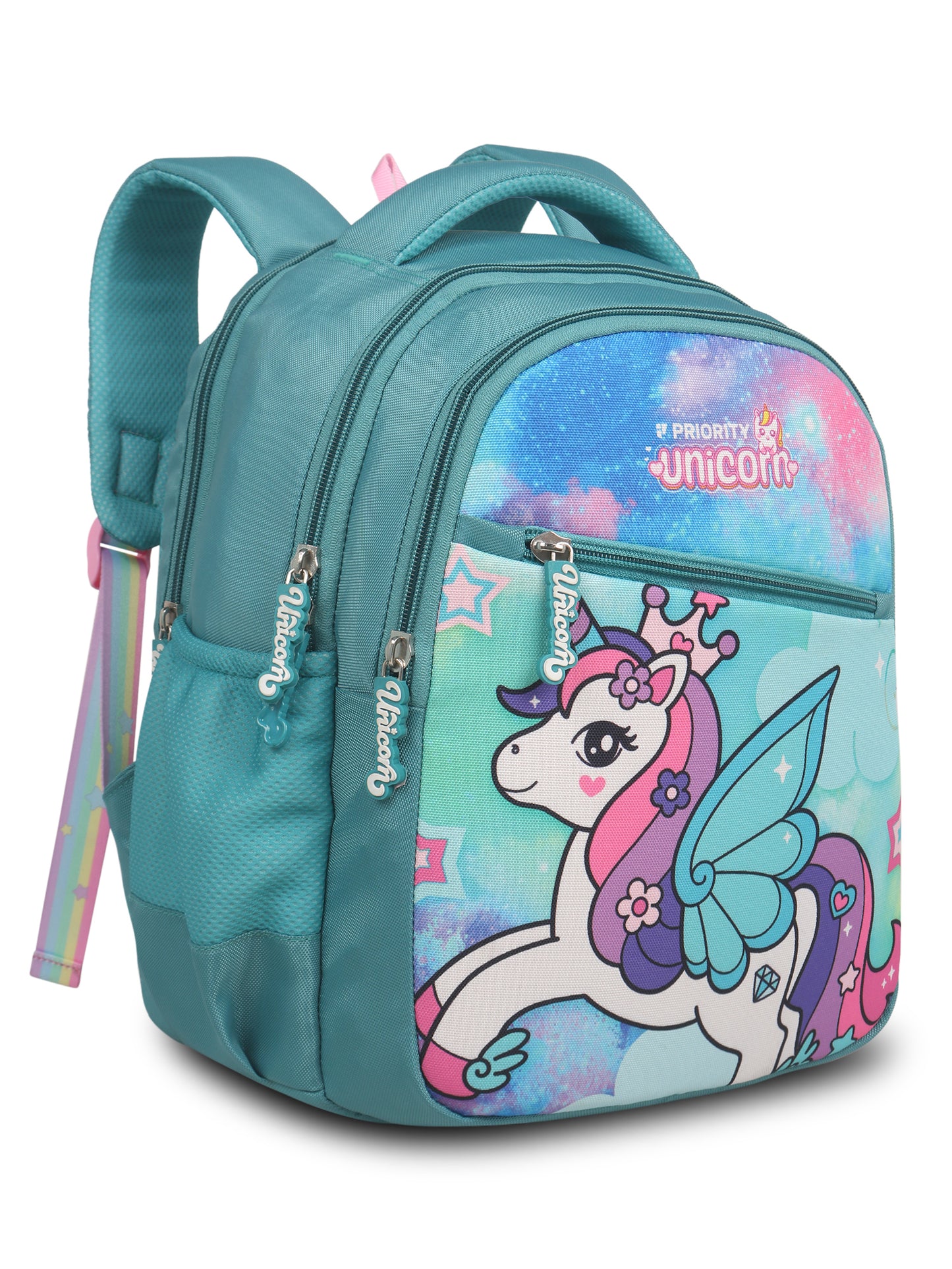 unicorn blue color school bag