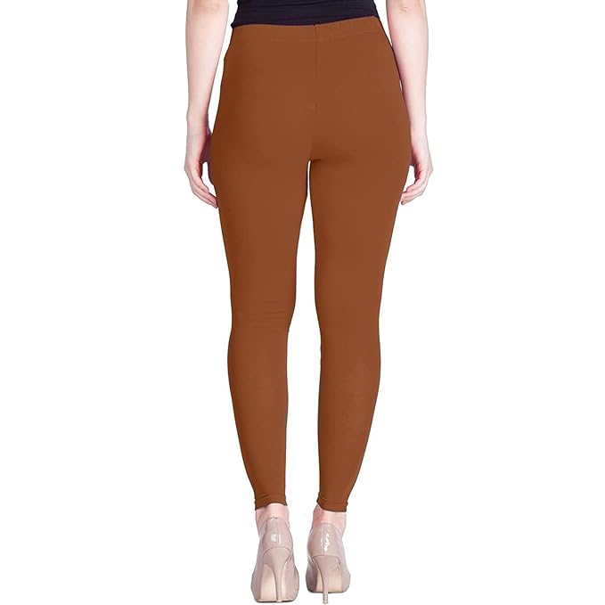 Lyra Women's   Ankle  Length Leggings L-08 (BROWN)