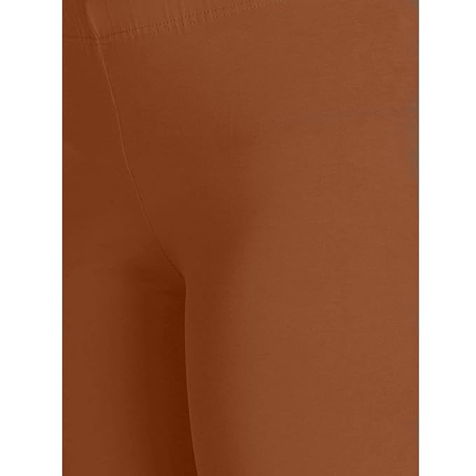 Lyra Women's   Ankle  Length Leggings L-08 (BROWN)