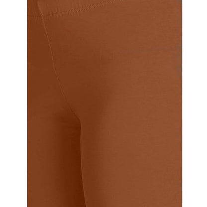 Lyra Women's   Ankle  Length Leggings L-08 (BROWN)