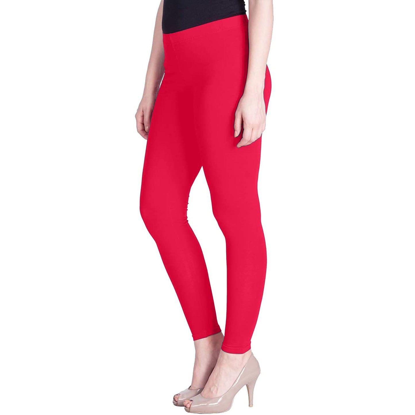 Lyra Women's Ankle  Length Leggings L-94 (TOMATO RED)