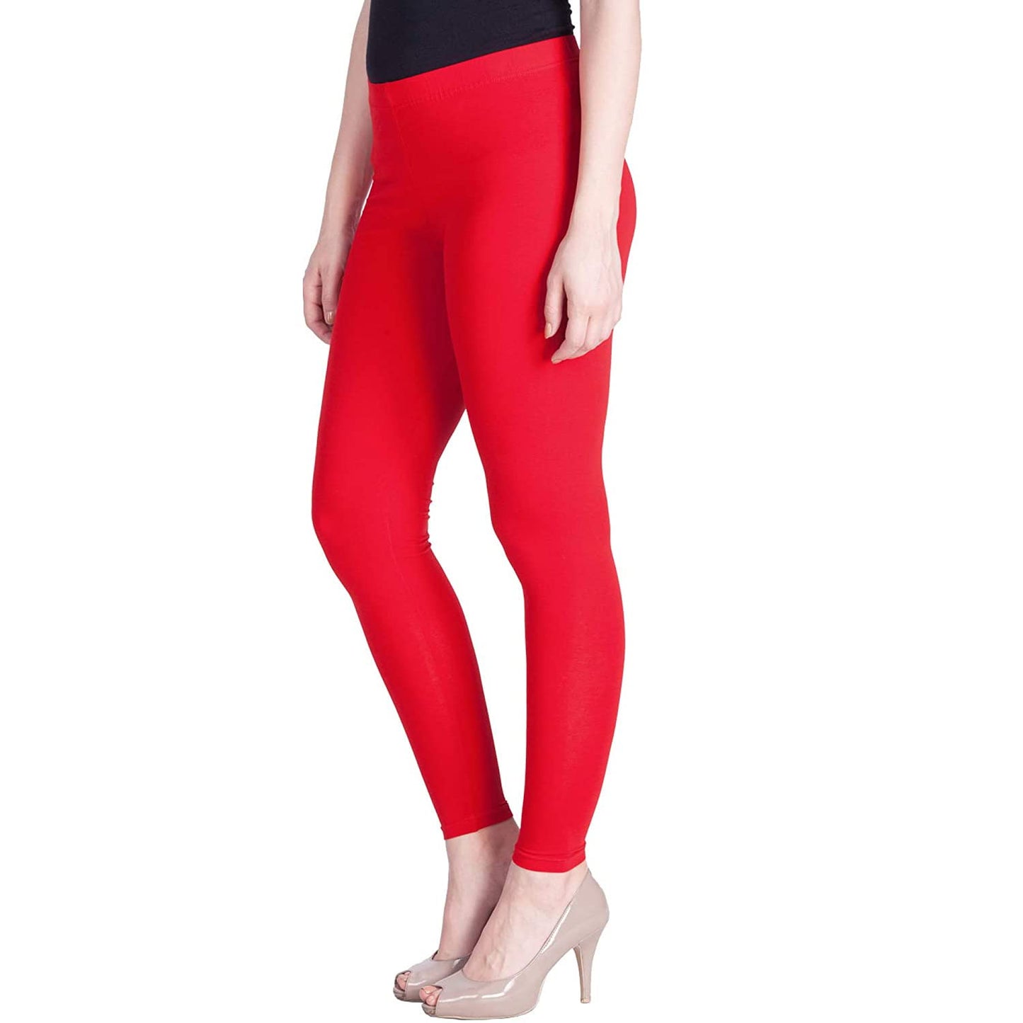 Lyra Women's Ankle Length Leggings L-12(RED)