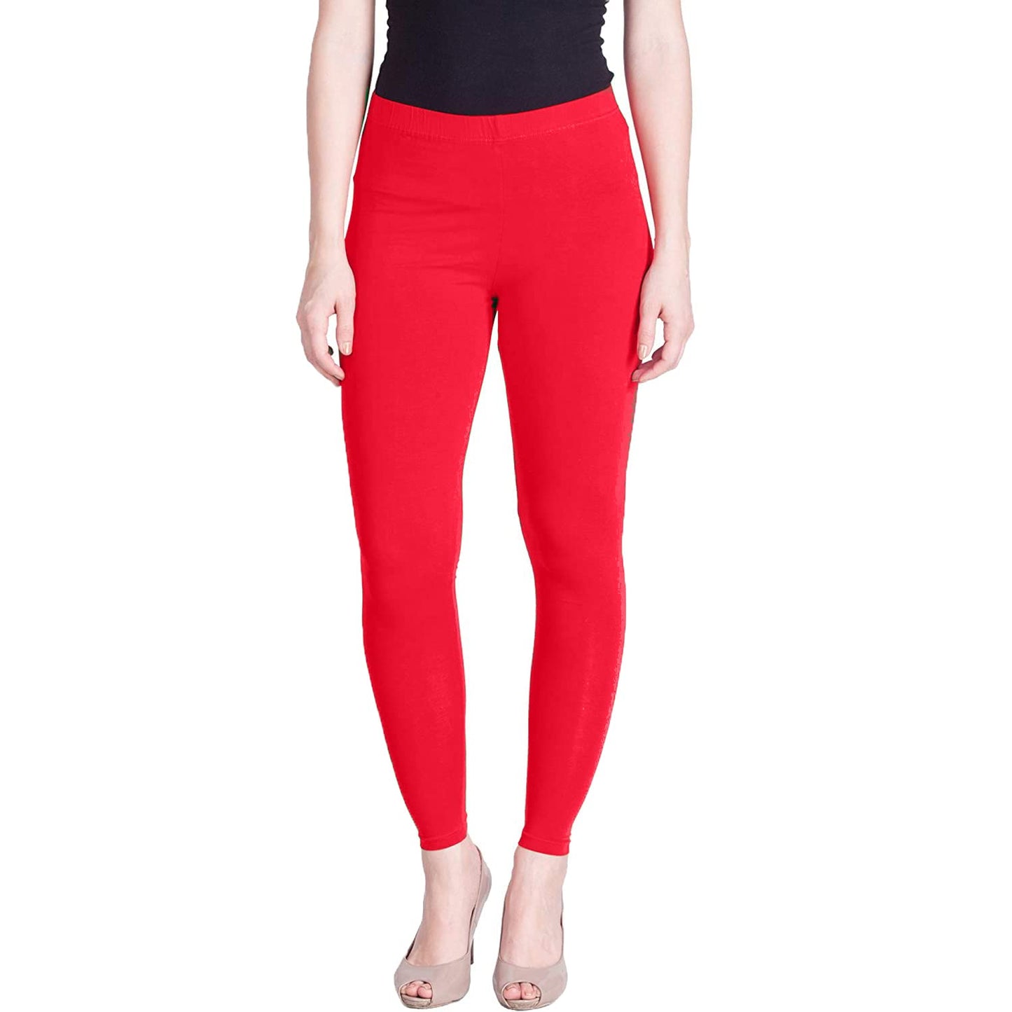 Lyra Women's Ankle Length Leggings L-12(RED)