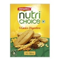 Britannia Nutri Choice 5 Grain Digestive Biscuits: 200 gms SKU658600  An