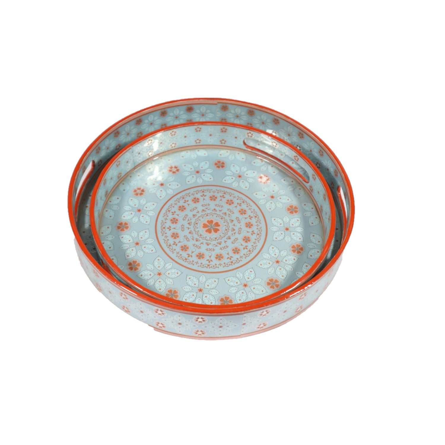 Round Decorative Tray Multi Functional Tray for Wedding  Pooja Gifting Cosmetic Holder etc