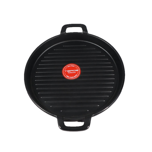 the TIBROS horeca grill platter in sleek black Perfect for outdoor barbeques or indoor grilling