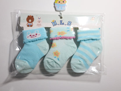 blue and green combination scoks  for baby