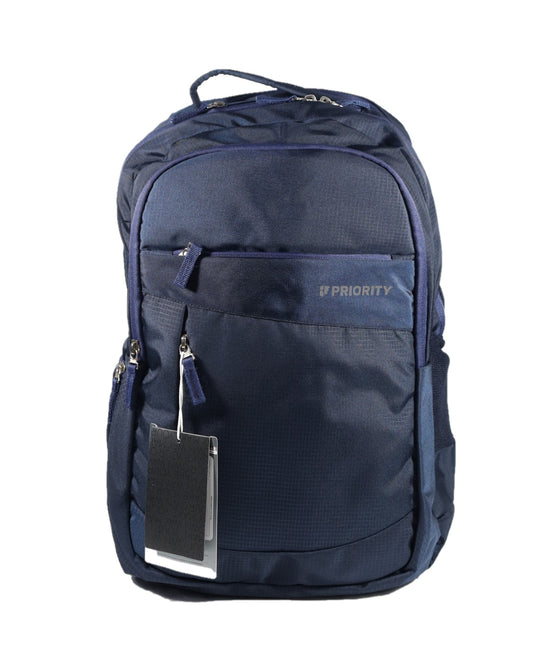  Priority Rojer Laptop Backpack , college, awesome navy blue one side water bottle, comfort zipper 