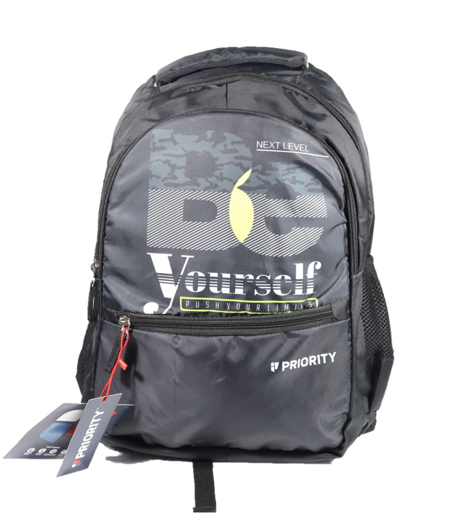  Premium Polyester fabric  bag, priority, fashionable printed black easy zipper college and laptop, can use for school