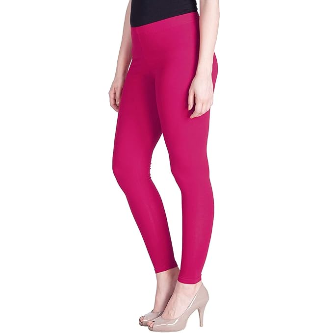 Lyra  Women's  Ankle  Length Leggings L-115 (CANDY PINK)