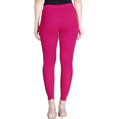 Lyra  Women's  Ankle  Length Leggings L-115 (CANDY PINK)