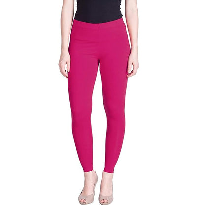 Lyra  Women's  Ankle  Length Leggings L-115 (CANDY PINK)