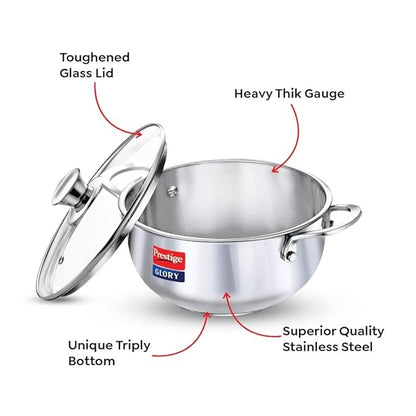 Prestige Glory Stainless Steel Cookware Kadai