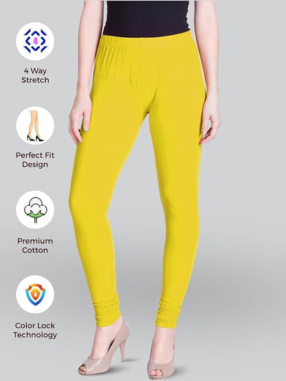 Lyra Women's   Churidar Leggings L-112(SUN FLOWER)