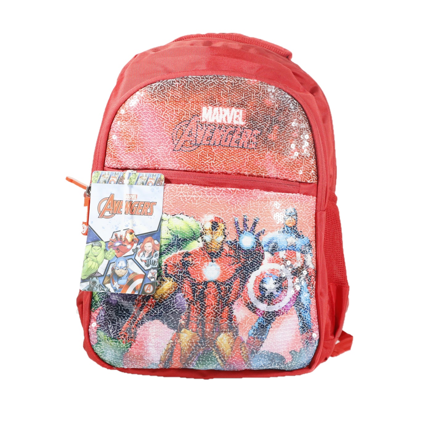 Priority Glitz 004 Avengers School Bag 1 to 3 Class (Black , Red)