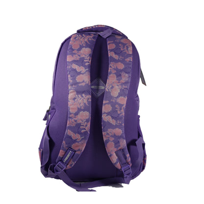 Priority Backpack, 100 % Fine Polyester Fabric,Purple,Number of Compartment : 3