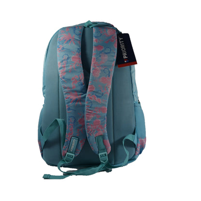 Priority Backpack, 100 % Fine Polyester Fabric, blue ,Number of Compartment : 3