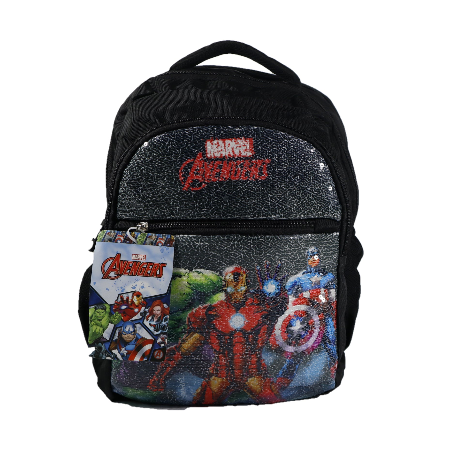 Priority Glitz 004 Avengers School Bag 1 to 3 Class (Black , Red)