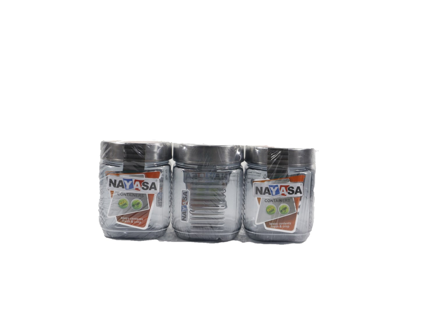 (ITN) nayasa dura steel jars set of 3 pcs (500ml) SKU4555