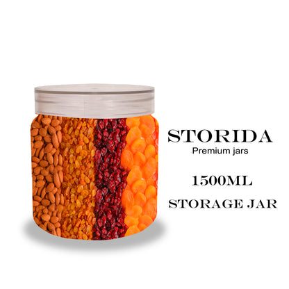 (ITN) Storida Smart Kitchen Storage Unbreakable Plastic Pet Jars 1500ml SKU210013