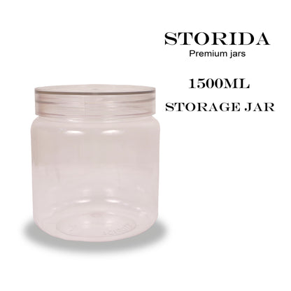 (ITN) Storida Smart Kitchen Storage Unbreakable Plastic Pet Jars 1500ml SKU210013