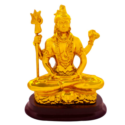 (ITN) Gold Plated Lord Shiva  God Gift items SKU9320