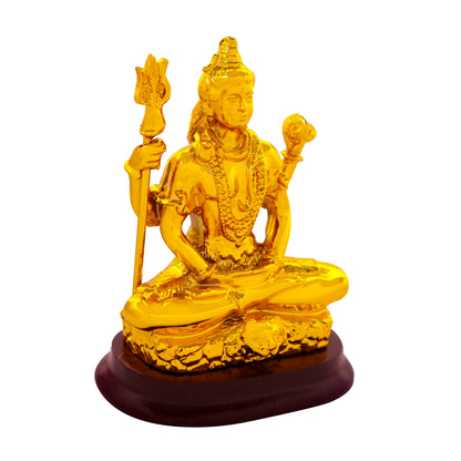 (ITN) Gold Plated Lord Shiva  God Gift items SKU9320