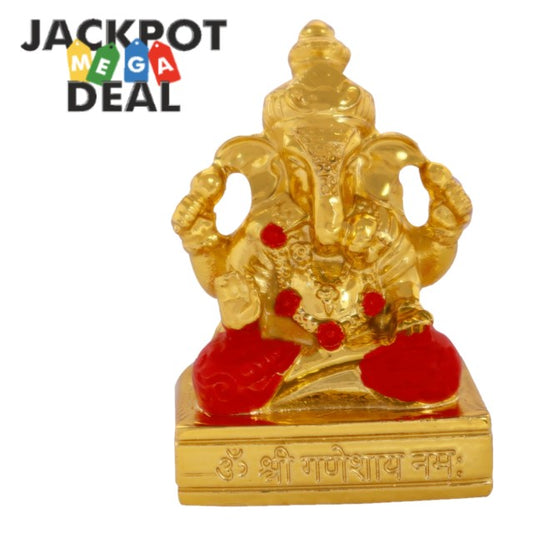 Gold Plated Ganesha Idol, Home Good Luck Gift 