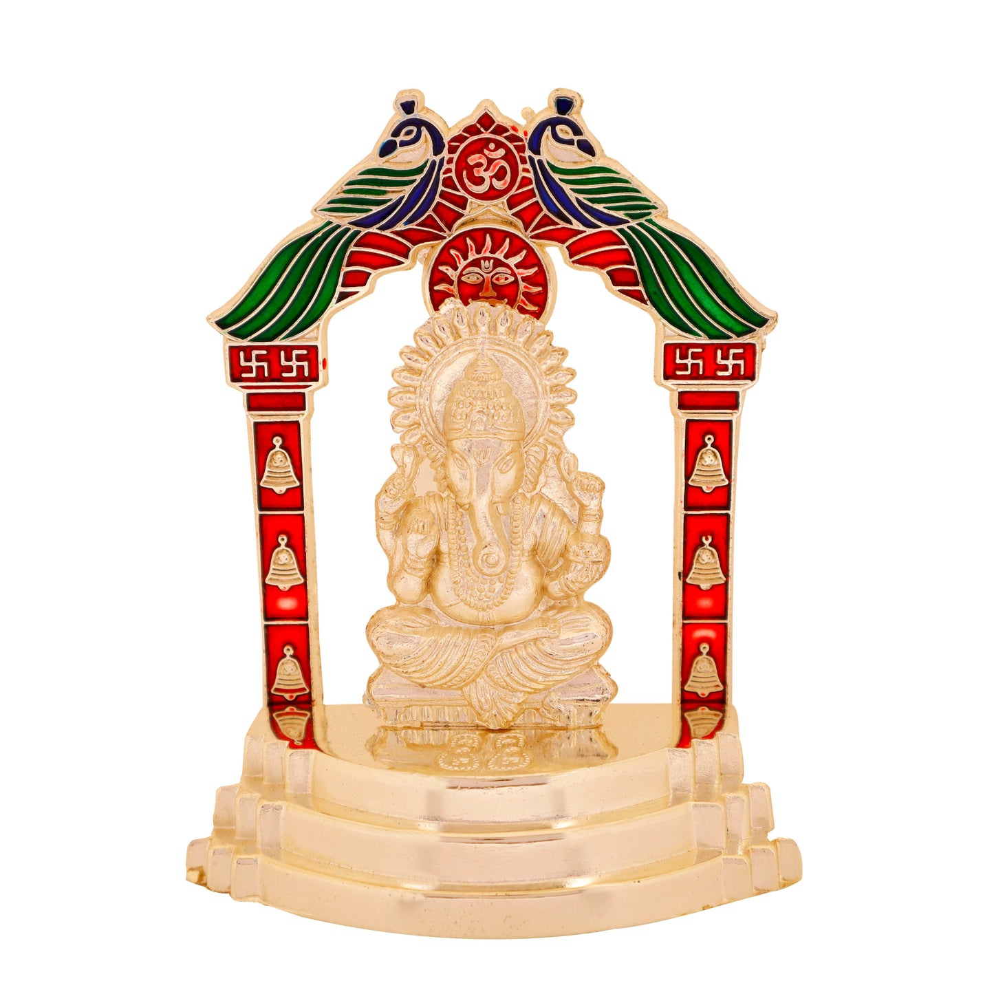 (ITN) Silver Plated  for Gifting, Ganesh Idol Gift 42 SKU5501