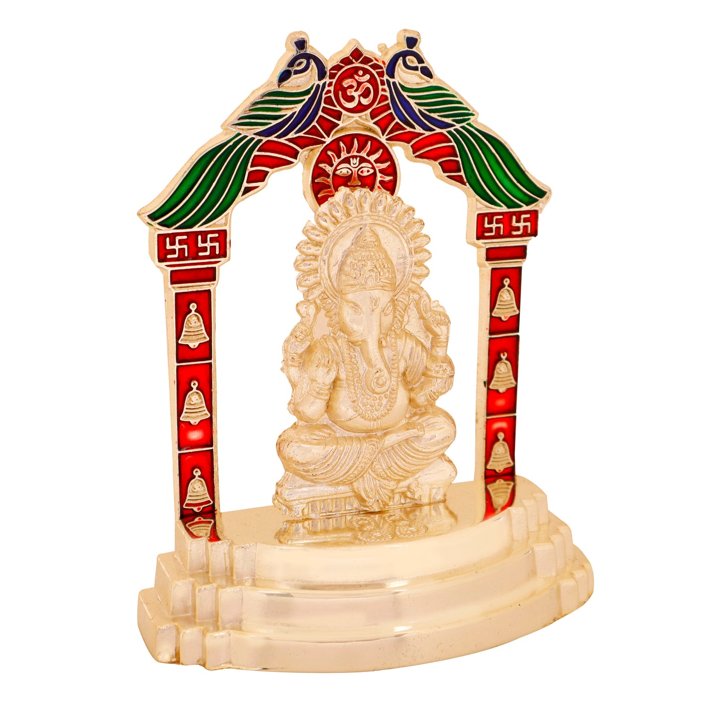 (ITN) Silver Plated  for Gifting, Ganesh Idol Gift 42 SKU5501