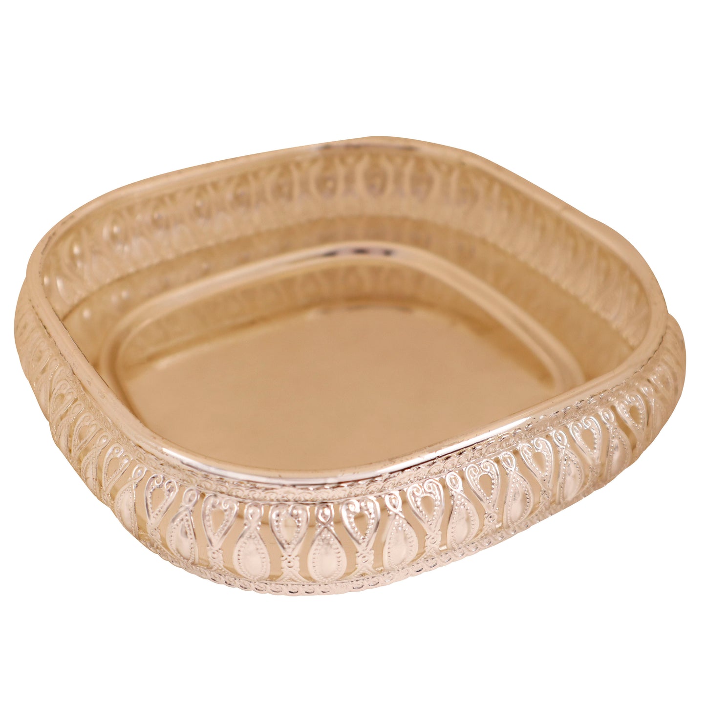 (ITN) Germen Silver Plated  Pooja Plate Gift 0619 SKU0033