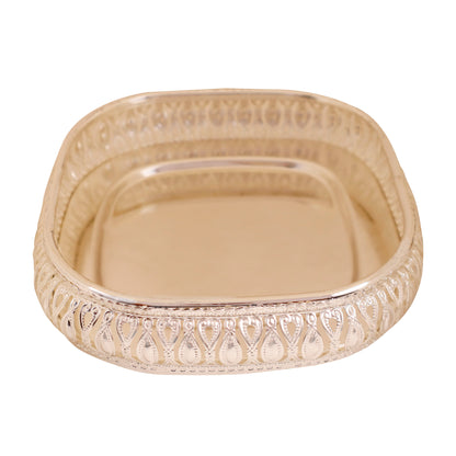 (ITN) Germen Silver Plated  Pooja Plate Gift 0619 SKU0033