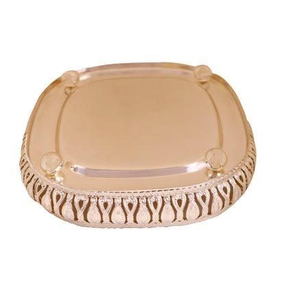 (ITN) Germen Silver Plated  Pooja Plate Gift 0619 SKU0033