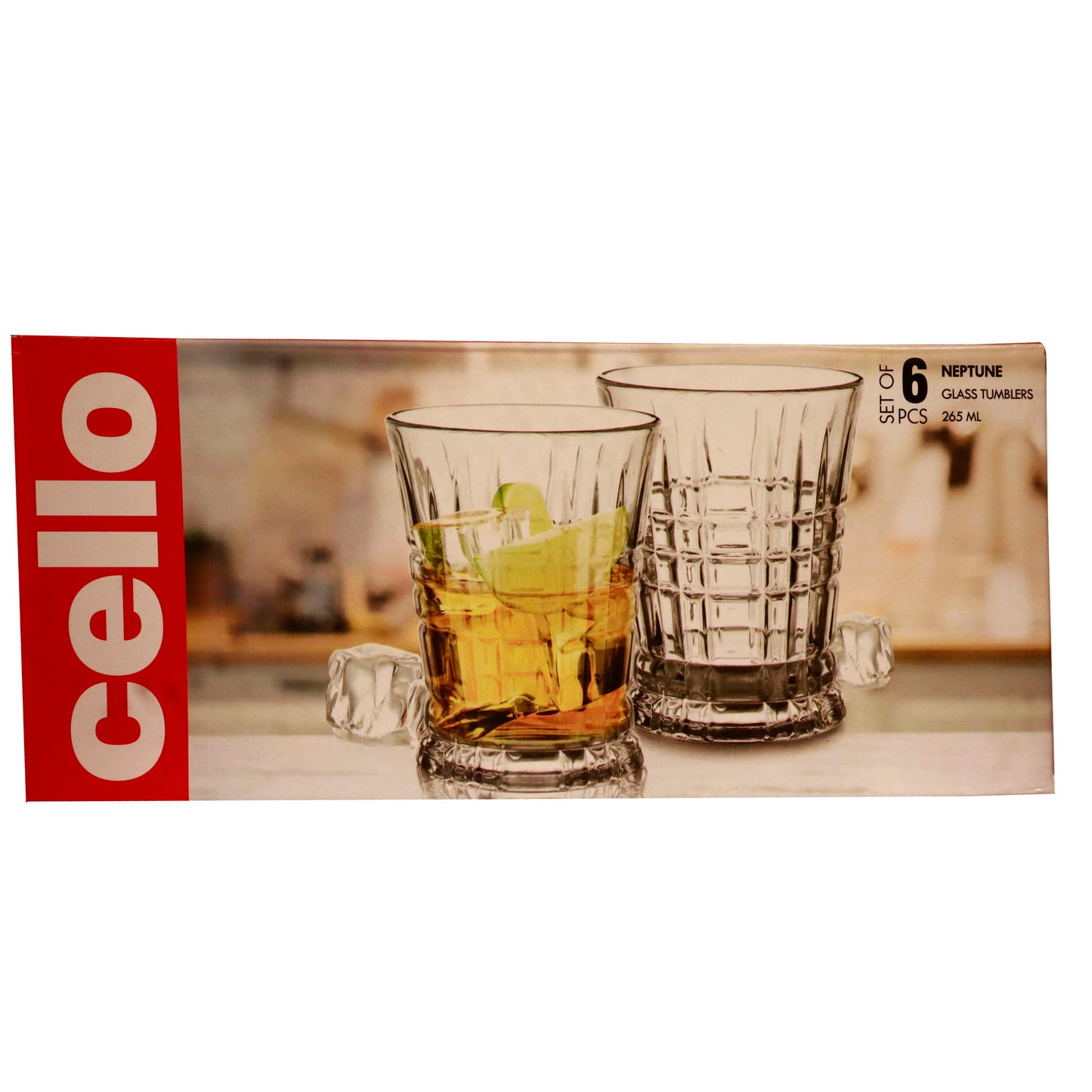 Cello Neptune Glass Tumblers 6pcs set SKU5745