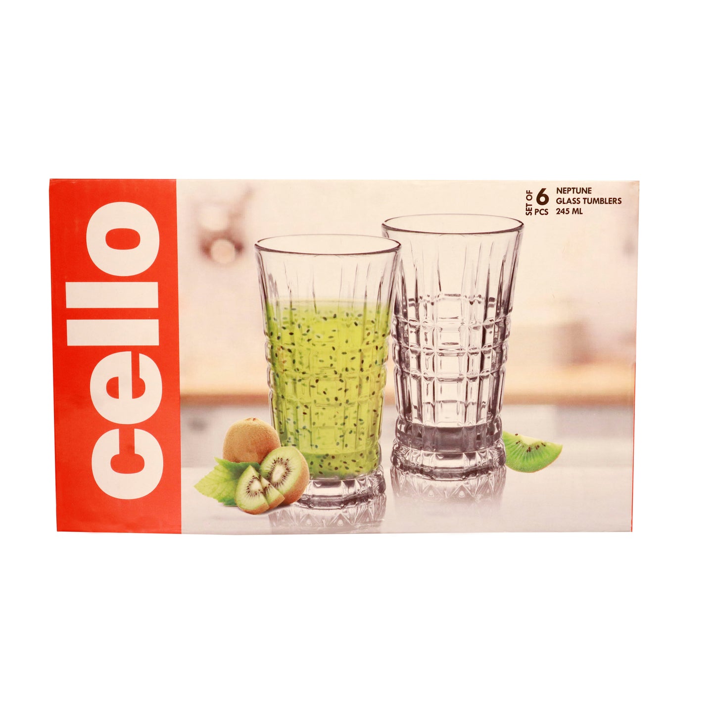 Cello Neptune Glass Tumblers 6pcs set SKU5745