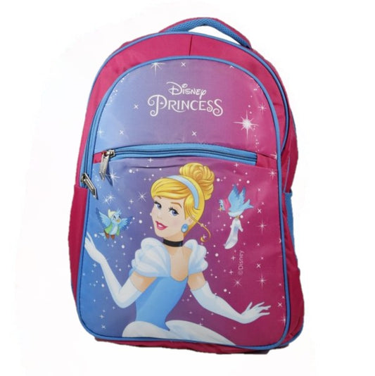 PRIORITY Backpack,pink and blue princess, printed 3 to 5th Classes School Bag for Girls