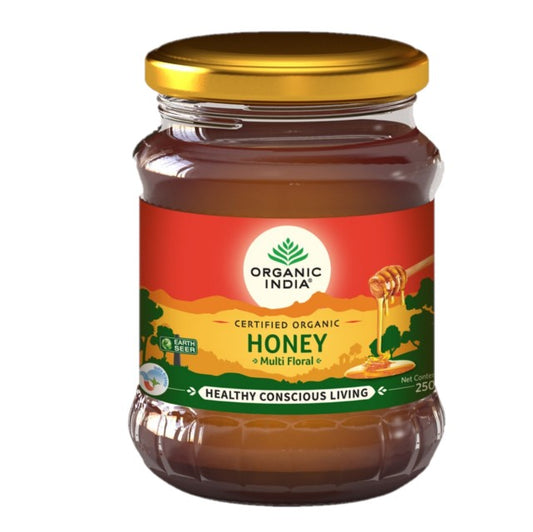 Organic India Multi Floral Honey: 250 gms SKU69363 AN.