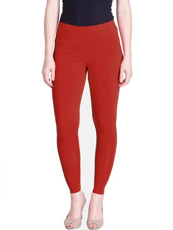 Lyra Women's  Ankle Length Leggings L-168 (CHILLI RED)