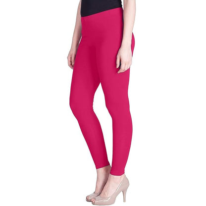 Lyra Women's  Ankle Length Leggings L-82 (BUBBLE GUM)