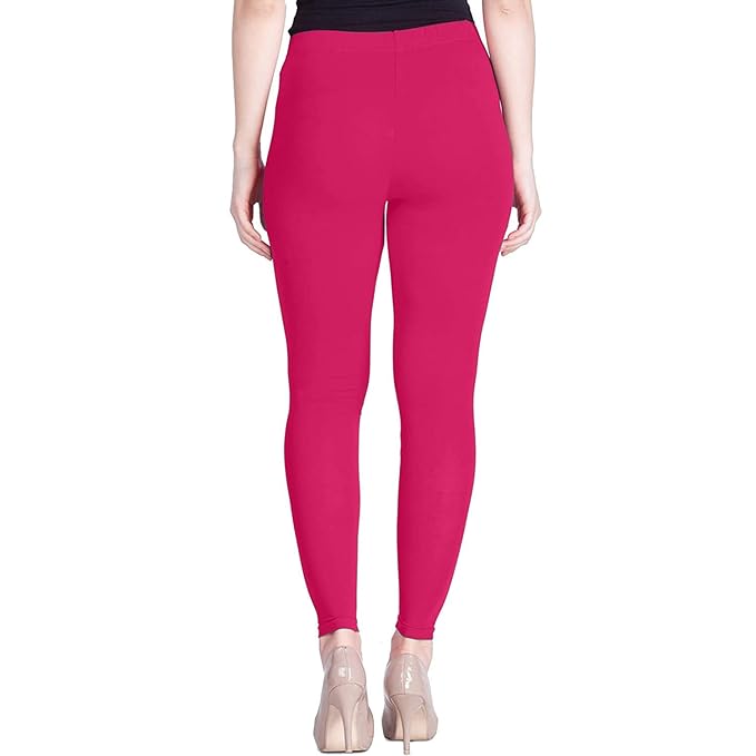 Lyra Women's  Ankle Length Leggings L-82 (BUBBLE GUM)