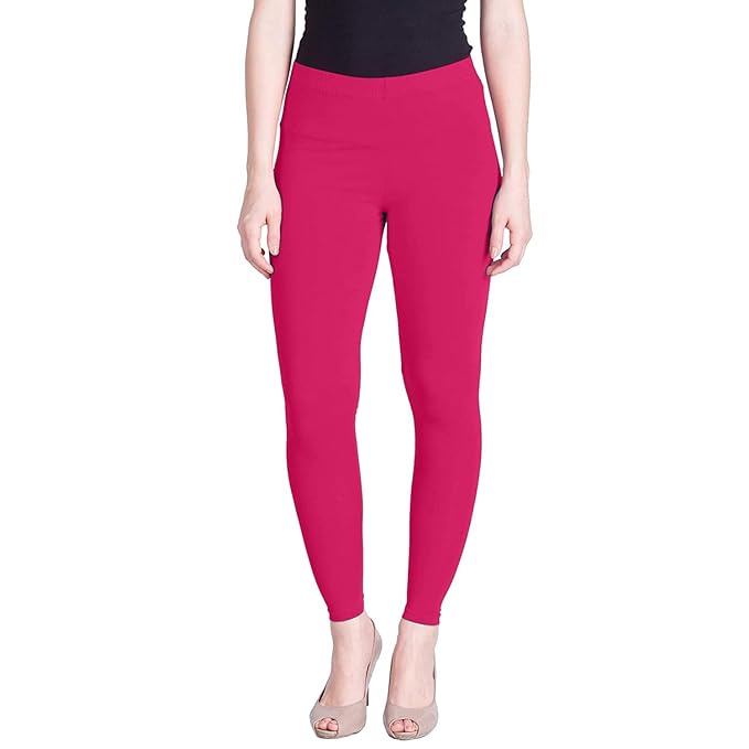 Lyra Women's  Ankle Length Leggings L-82 (BUBBLE GUM)