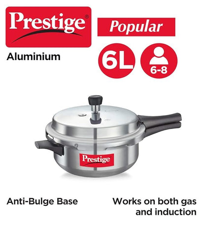  the Prestige Popular Virgin Aluminium Senior Deep Pan Outer Lid Pressure Cooker This 6L capacity 