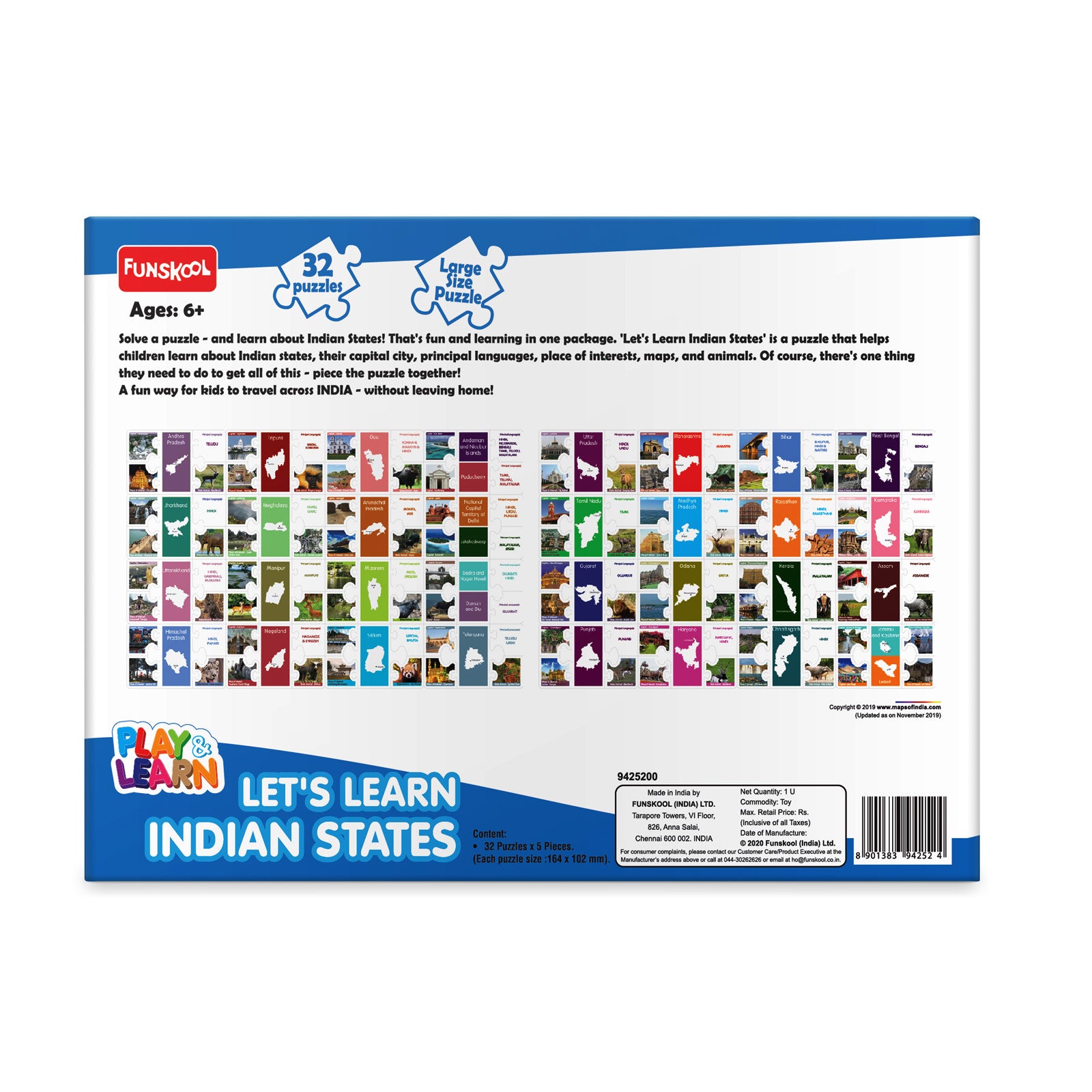 Funskool indian states puzzles