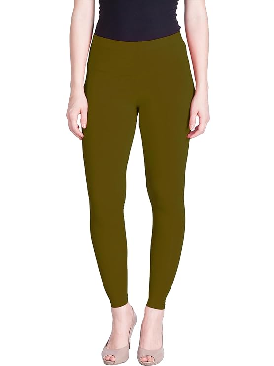 Lyra Women's  Ankle Length Leggings L-39 (CHATHI GREEN)