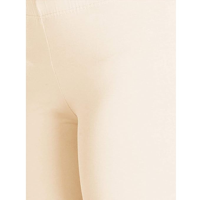 Lyra Women's  Ankle Length Leggings L- 77(CREAM)